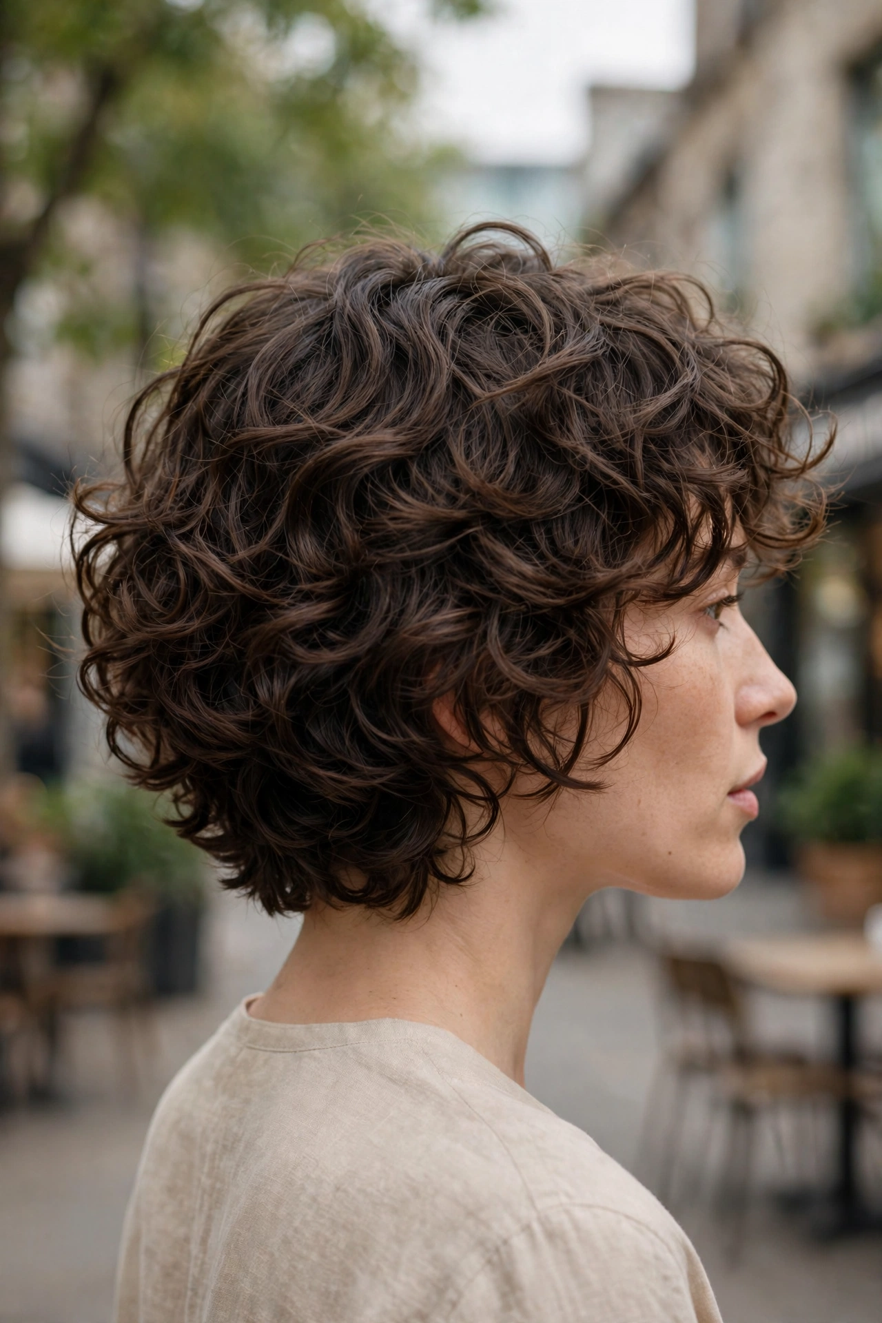 Curly Layered Crop.