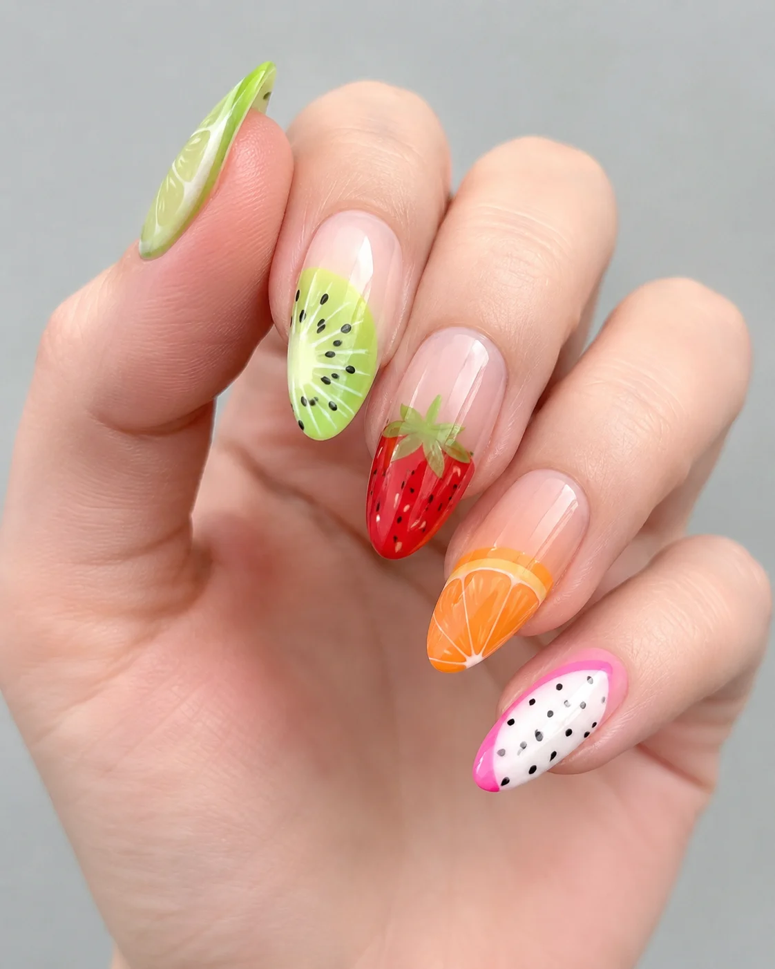 Fruit Salad Multi-Color Nails