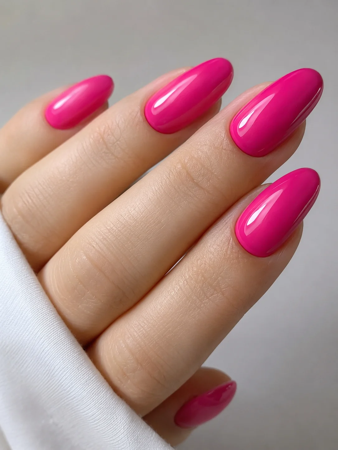 Hot Pink Glazed Donut Nails