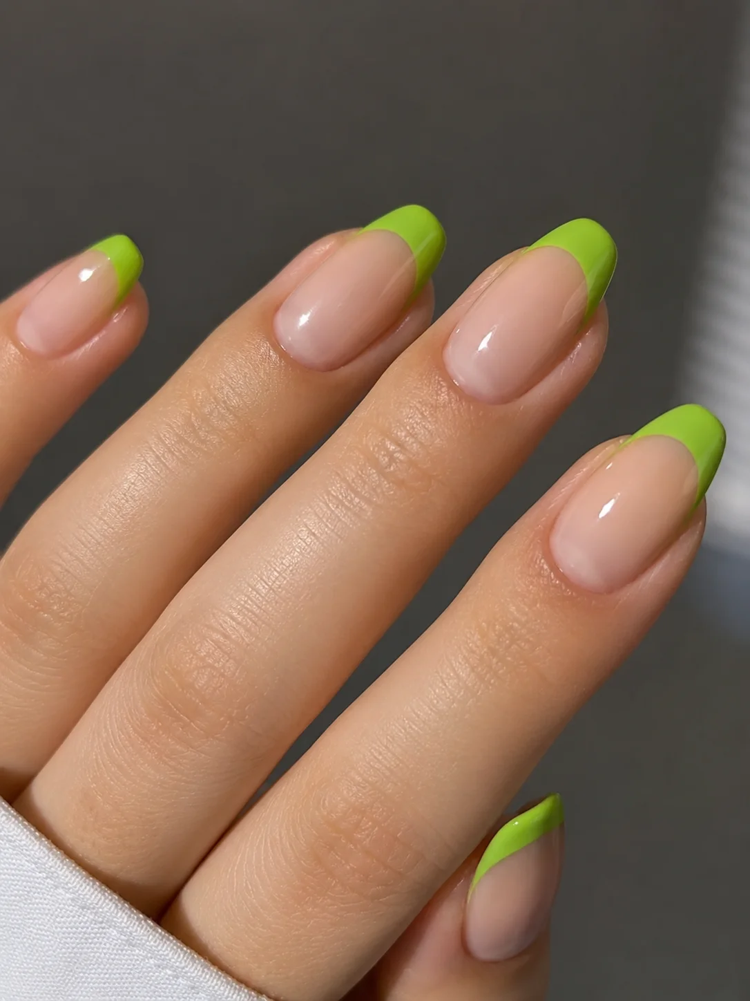 Lime Green French Tips