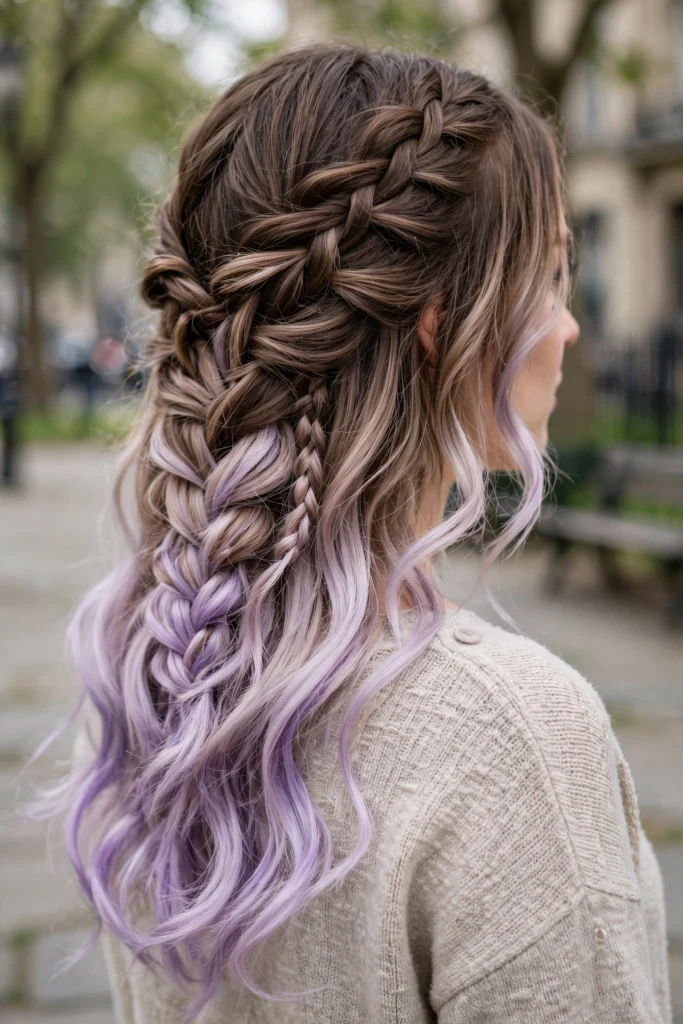 Soft Pastel Lilac Ends.