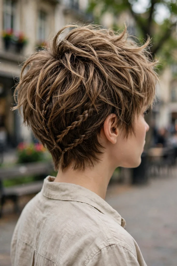 Tousled Pixie Crop.
